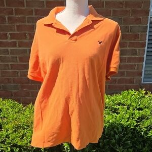 American Eagle Outfitters Bold Orange Polo Shirt
